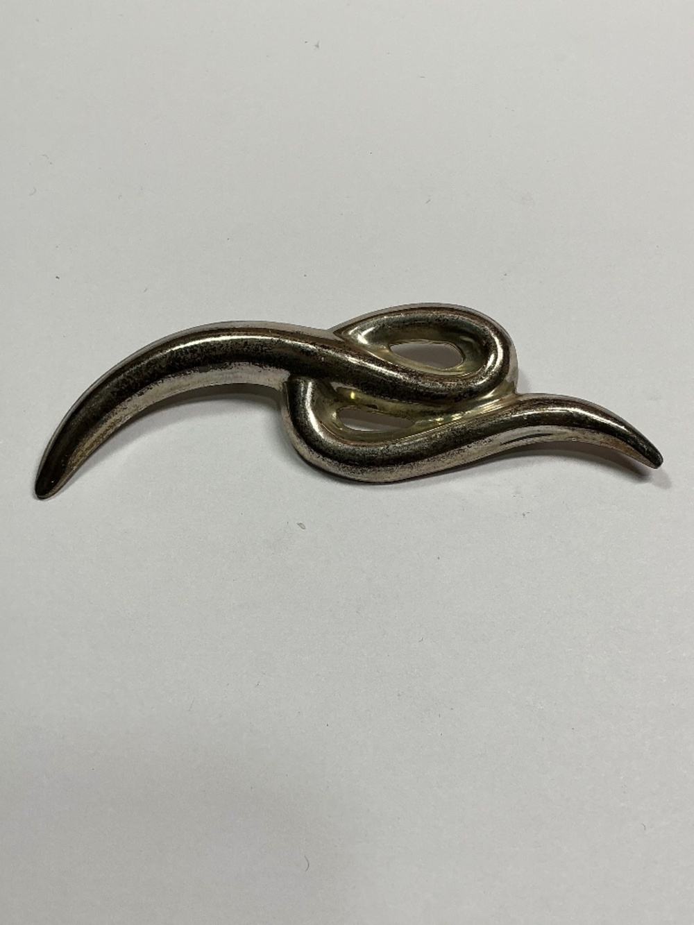 Taxco Sterling Silver Flair Brooch. 3.5 inches wide